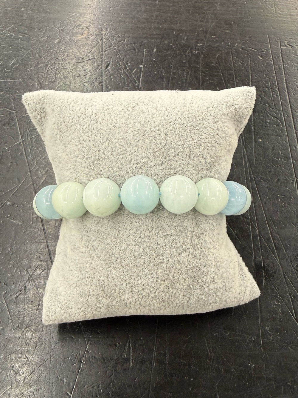 Elegant Pale Aquamarine Beaded Stretch Bracelet - Women Jewelry